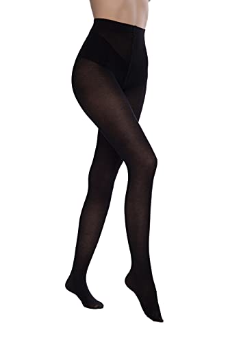 WOOTI TIGHTS ORTOLANA Mikrofaser Strumpfhose 40 den, weich und samtig Auch in Größe XL erhältlich, Schwarz , L/XL von WOOTI TIGHTS