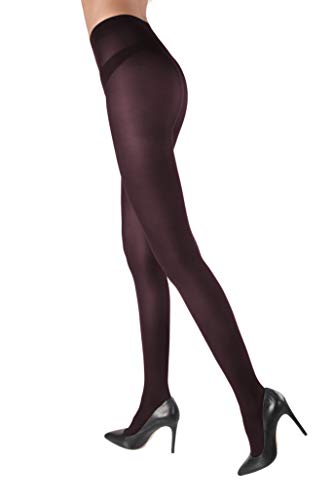 WOOTI TIGHTS Mikrofaser-Strumpfhose CALZONE 70 den, Violett, Größe XL, Weich, Warm, Komfortabel, Mikrofaser, Beständing, Deck, Xl von WOOTI TIGHTS