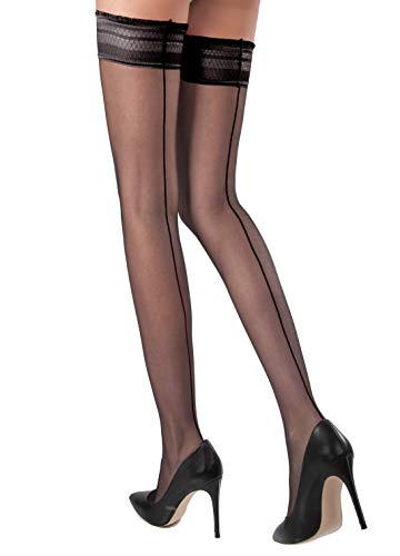 WOOTI TIGHTS autoreggente DIAVOLA M-L NERO/T von WOOTI TIGHTS