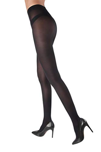 WOOTI TIGHTS Mikrofaser-Strumpfhose CALZONE 70 den, Schwarz, Größe XL, Weich, Warm, Komfortabel, Mikrofaser, Beständing, Deck, Xl von WOOTI TIGHTS