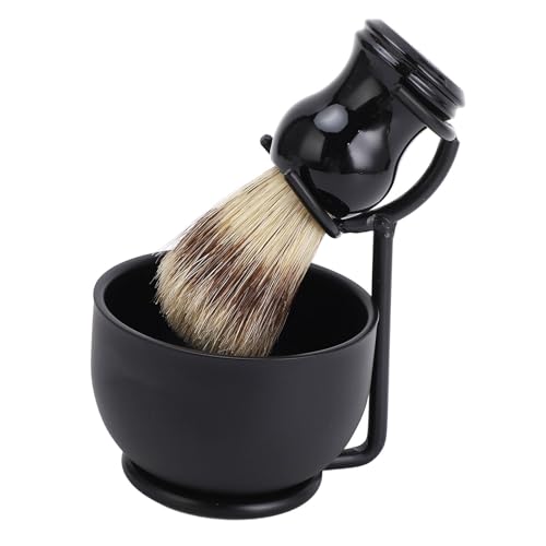 WOOXGEHM Rasierpinsel Set für Männer, Schaumsteigernde Leistung, Feiner Synthetischer Bart, 3 In 1 Rasierpinsel Set für Den Friseursalon zu Hause von WOOXGEHM
