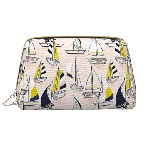 Sketch Segelleder Handheld Reißverschluss Make-up Tasche Stifteetui Schreibwaren Box Lippenstift Pouch Kulturbeutel, weiß, Einheitsgröße von WOPQS