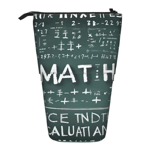 WOPQS Formulas Shapes Theory Vertikales einziehbares Federmäppchen, College-Tasche, Schreibwaren, multifunktionale Aufbewahrungstasche von WOPQS