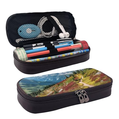 WOPQS Leder-Federmäppchen mit Glacier-Nationalpark-Motiv, Stifteetui, Schreibwaren, College-Tasche WOPQS Leder-Federmäppchen mit Glacier-Nationalpark-Motiv, Stifteetui, Schreibwaren, College-Tasche von WOPQS
