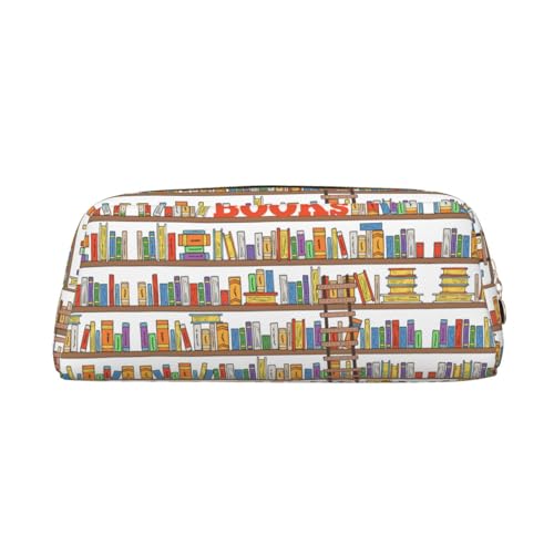 WOPQS Lustige Buch Regale Bleistift Tasche Box Veranstalter Bleistift Beutel Ästhetische Versorgung Multifunktions Stift Fall, Gold, One Size, Tasche Organizer, golden, One size, Tasche Organizer von WOPQS