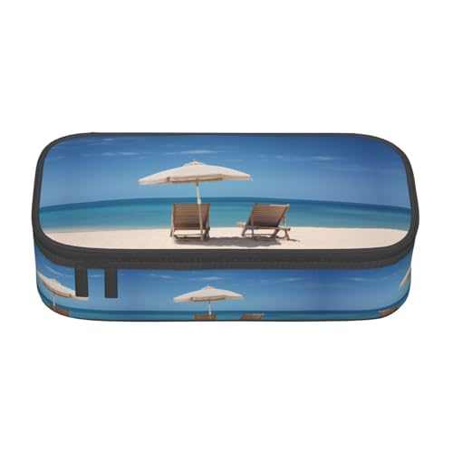 WOPQS Relaxed Beach Federmäppchen Federmäppchen Multifunktionale Aufbewahrungstasche Büro Große Kapazität Federmäppchen, Schwarz , Einheitsgröße, Taschen-Organizer WOPQS Relaxed Beach Federmäppchen Federmäppchen Multifunktionale Aufbewahrungstasche Büro Große Kapazität Federmäppchen, Schwarz , Einheitsgröße, Taschen-Organizer von WOPQS