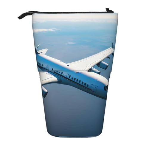 WOPQS Vertikales Federmäppchen mit einziehbarem Flugzeug, College-Tasche, Schreibwaren, multifunktionale Aufbewahrungstasche von WOPQS