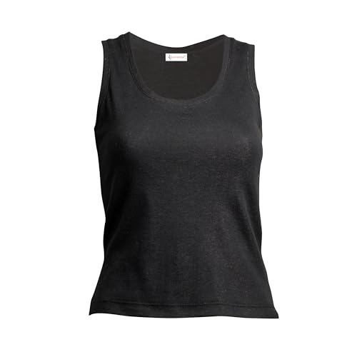 WOREMOR EMF Tank Top 5G RF Abschirmkleidung – Mit silberbeschichtetem Stoff, Schwarz, Groß von WOREMOR