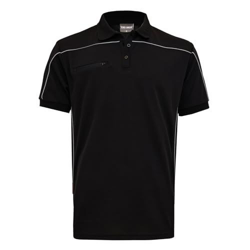 WORK IDEA Herren Polo-Shirt Arbeit Kurzarm Arbeitsshirt - 100% Polyester mit Kontrastfarben von WORK IDEA