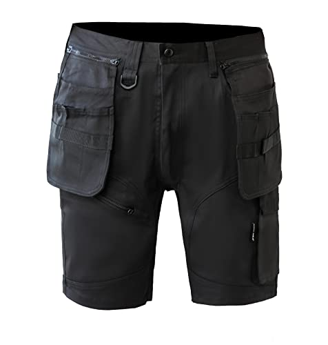 WORK IDEA Builder-Arbeitsshorts für Herren – strapazierfähige Sommer-Shorts für den Kampfeinsatz – mehrere Taschen, abnehmbare Flugtaschen-Shorts von WORK IDEA