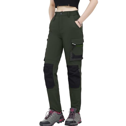 WORK IDEA Damen Slim-Fit Stretch Arbeitshose: Kritische Stoffbereiche aus Cordura – strapazierfähige Eleganz für höchste Ansprüche. von WORK IDEA