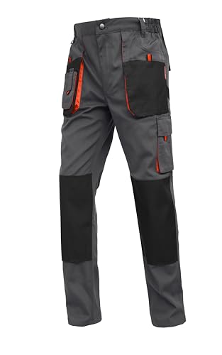 WORK IDEA Herren-Arbeitshose mit Oxford-Knietaschen, strapazierfähigem Canvas von WORK IDEA