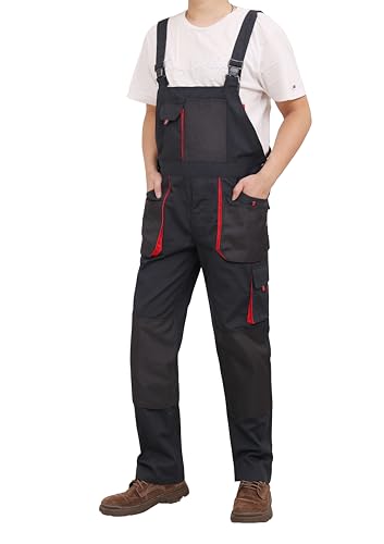 WORK IDEA Herren-Arbeitslatzhose mit Oxford-Knietaschen; strapazierfähige Leinwand von WORK IDEA