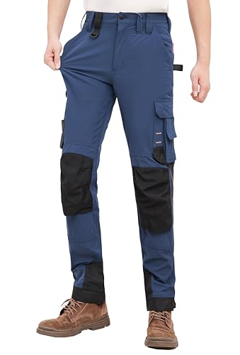 WORK IDEA Herren Slim-Fit Stretch Arbeitshose: Kritische Stoffbereiche aus Cordura – strapazierfähige Eleganz für höchste Ansprüche. von WORK IDEA