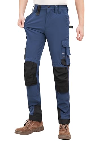 WORK IDEA Herren Slim-Fit Stretch Arbeitshose: Kritische Stoffbereiche aus Cordura – strapazierfähige Eleganz für höchste Ansprüche. von WORK IDEA