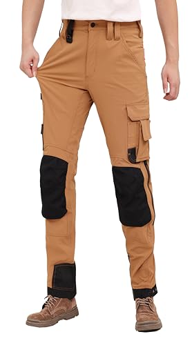 WORK IDEA Herren Slim-Fit Stretch Arbeitshose: Kritische Stoffbereiche aus Cordura – strapazierfähige Eleganz für höchste Ansprüche. von WORK IDEA
