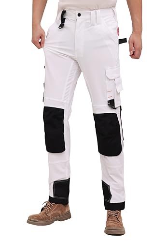 WORK IDEA Herren Slim-Fit Stretch Arbeitshose: Kritische Stoffbereiche aus Cordura – strapazierfähige Eleganz für höchste Ansprüche. von WORK IDEA
