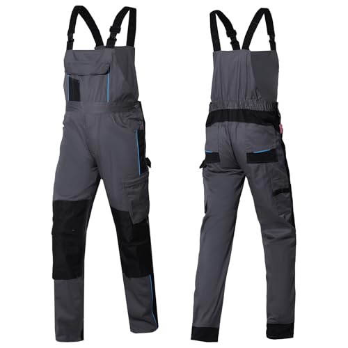 WORK IDEA Herren Stretch-Arbeitslatzhose mit zahlreichen Taschen und Werkzeugtaschen von WORK IDEA