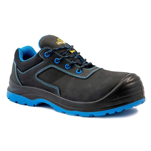 WORKPOWER– Sicherheitsschuhe S3 Avenhorn für Herren – Arbeitsschuhe mit metallfreiem Durchtrittschutz & Kunststoffkappe – verfügbar in den Größen 45 (Schwarz) von WORKPOWER