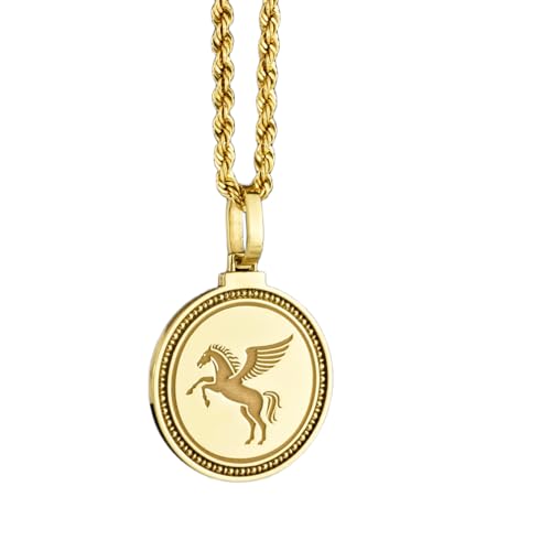 Luxuriöser Anhänger aus 925er Sterlingsilber, 24 mm, ohne Kette, Pegasus, geflügeltes Pferd, griechische Mythologie, Schmuck, fliegende runde Medaille, Charm, vergoldet, handgefertigt, WW_OPC_02076 Luxuriöser Anhänger aus 925er Sterlingsilber, 24 mm, ohne Kette, Pegasus, geflügeltes Pferd, griechische Mythologie, Schmuck, fliegende runde Medaille, Charm, vergoldet, handgefertigt, WW_OPC_02076 von WORLD WIDE GEMS