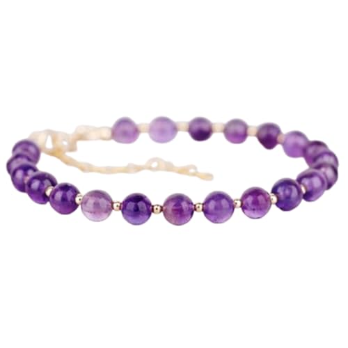 WORLD WIDE GEMS Amethyst 6 mm runde Form glatt geschliffene Perlen 17,8 cm verstellbarer vergoldeter Verschluss Armband für Männer Frauen Unisex Gliederkette Stapelarmband WWG_CH_00460 WORLD WIDE GEMS Amethyst 6 mm runde Form glatt geschliffene Perlen 17,8 cm verstellbarer vergoldeter Verschluss Armband für Männer Frauen Unisex Gliederkette Stapelarmband WWG_CH_00460 von WORLD WIDE GEMS