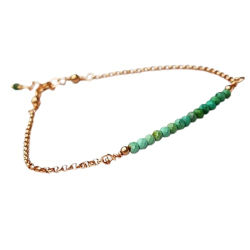 WORLD WIDE GEMS Arizona Armband, Türkis, 2–2,5 mm, Rondelle-Form, facettierte Perlen, 17,8 cm, verstellbar, vergoldeter Verschluss, Armband für Herren, Damen, Unisex, Gliederkette, stapelbares Armband WORLD WIDE GEMS Arizona Armband, Türkis, 2–2,5 mm, Rondelle-Form, facettierte Perlen, 17,8 cm, verstellbar, vergoldeter Verschluss, Armband für Herren, Damen, Unisex, Gliederkette, stapelbares Armband von WORLD WIDE GEMS