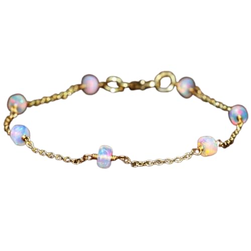 WORLD WIDE GEMS Armband mit äthiopischem Opal, 4 mm, Rondelle-Form, glatte Perlen, 17,8 cm, vergoldeter Verschluss, Armband für Herren und Damen, Unisex, WWG_CH_02795 WORLD WIDE GEMS Armband mit äthiopischem Opal, 4 mm, Rondelle-Form, glatte Perlen, 17,8 cm, vergoldeter Verschluss, Armband für Herren und Damen, Unisex, WWG_CH_02795 von WORLD WIDE GEMS