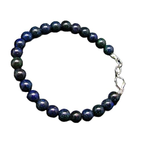 WORLD WIDE GEMS Armband mit blauem Opal, 8 mm, runde Form, glatte Perlen, 17,8 cm, versilberter Verschluss, Armband für Herren, Damen, Unisex, WWG_CH_02602 WORLD WIDE GEMS Armband mit blauem Opal, 8 mm, runde Form, glatte Perlen, 17,8 cm, versilberter Verschluss, Armband für Herren, Damen, Unisex, WWG_CH_02602 von WORLD WIDE GEMS