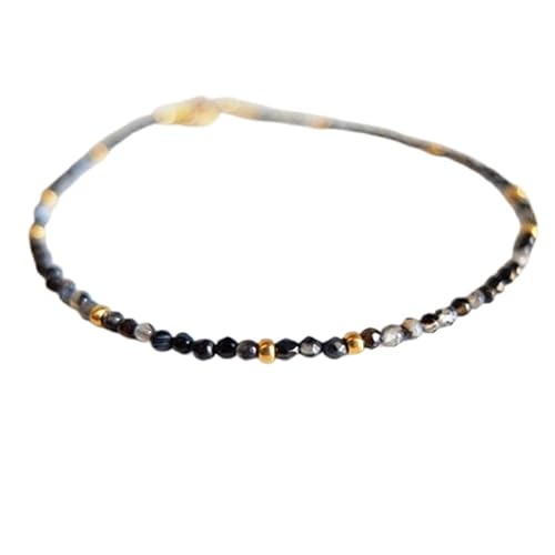 WORLD WIDE GEMS Armband mit schwarzem Onyx, 2,5 mm, runde Form, facettierte Perlen, 17,8 cm, vergoldet, Verschluss für Herren, Damen, Unisex, Gliederkette, stapelbares Armband | WWG_CH_01055 WORLD WIDE GEMS Armband mit schwarzem Onyx, 2,5 mm, runde Form, facettierte Perlen, 17,8 cm, vergoldet, Verschluss für Herren, Damen, Unisex, Gliederkette, stapelbares Armband | WWG_CH_01055 von WORLD WIDE GEMS