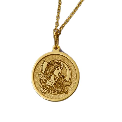 WORLD WIDE GEMS Artemis luxuriöser Anhänger aus 925er-Sterlingsilber, 22 mm, ohne Kette, griechischer Mondgöttin-Schmuck, femininer Energieanhänger, spirituelle Mythologie, vergoldet, handgefertigt WORLD WIDE GEMS Artemis luxuriöser Anhänger aus 925er-Sterlingsilber, 22 mm, ohne Kette, griechischer Mondgöttin-Schmuck, femininer Energieanhänger, spirituelle Mythologie, vergoldet, handgefertigt von WORLD WIDE GEMS