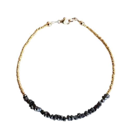 WORLD WIDE GEMS Black Diamond 2-3 mm Nugget Chips Form grob geschliffene Perlen 17,8 cm verstellbarer vergoldeter Verschluss Armband für Männer Frauen Unisex Gliederkette Stapelarmband WWG_CH_00956 WORLD WIDE GEMS Black Diamond 2-3 mm Nugget Chips Form grob geschliffene Perlen 17,8 cm verstellbarer vergoldeter Verschluss Armband für Männer Frauen Unisex Gliederkette Stapelarmband WWG_CH_00956 von WORLD WIDE GEMS