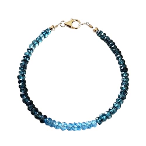 WORLD WIDE GEMS Blautopas 3-3,5 mm Rondelle-Form facettierte Perlen 17,8 cm vergoldeter Verschluss Armband für Männer und Frauen Unisex Gliederkette Stapelarmband WWG_CH_01658 WORLD WIDE GEMS Blautopas 3-3,5 mm Rondelle-Form facettierte Perlen 17,8 cm vergoldeter Verschluss Armband für Männer und Frauen Unisex Gliederkette Stapelarmband WWG_CH_01658 von WORLD WIDE GEMS