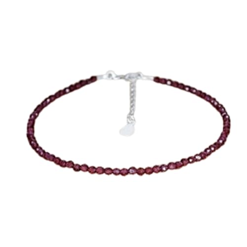 WORLD WIDE GEMS Granat 2 mm Rondelle Form facettierte Perlen 17,8 cm verstellbar versilbert Verschluss Armband für Männer Frauen Unisex Gliederkette Stapelarmband WWG_CH_03077 WORLD WIDE GEMS Granat 2 mm Rondelle Form facettierte Perlen 17,8 cm verstellbar versilbert Verschluss Armband für Männer Frauen Unisex Gliederkette Stapelarmband WWG_CH_03077 von WORLD WIDE GEMS