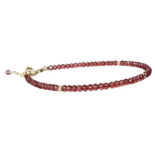 WORLD WIDE GEMS Granat 3 mm Rondelle-Form glatt geschliffene Perlen 17,8 cm verstellbar versilbert Verschluss Armband für Männer Frauen Unisex Gliederkette Stapelarmband WWG_CH_03156 WORLD WIDE GEMS Granat 3 mm Rondelle-Form glatt geschliffene Perlen 17,8 cm verstellbar versilbert Verschluss Armband für Männer Frauen Unisex Gliederkette Stapelarmband WWG_CH_03156 von WORLD WIDE GEMS