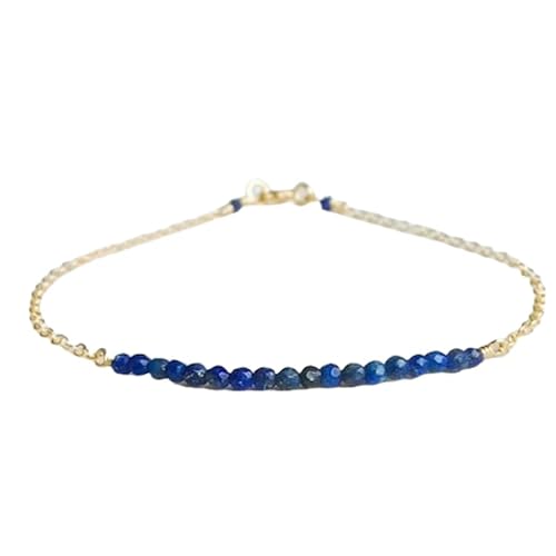 WORLD WIDE GEMS Lapislazuli 2 mm runde Form facettierte Perlen 17,8 cm vergoldeter Verschluss Armband für Männer Frauen Unisex Gliederkette Stapelarmband WWG_CH_04316 WORLD WIDE GEMS Lapislazuli 2 mm runde Form facettierte Perlen 17,8 cm vergoldeter Verschluss Armband für Männer Frauen Unisex Gliederkette Stapelarmband WWG_CH_04316 von WORLD WIDE GEMS