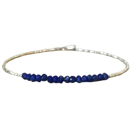 WORLD WIDE GEMS Lapislazuli 3-3,5 mm Rondelle-Form facettierte Perlen 17,8 cm versilberter Verschluss Armband für Männer und Frauen Unisex Gliederkette Stapelarmband WWG_CH_04240 WORLD WIDE GEMS Lapislazuli 3-3,5 mm Rondelle-Form facettierte Perlen 17,8 cm versilberter Verschluss Armband für Männer und Frauen Unisex Gliederkette Stapelarmband WWG_CH_04240 von WORLD WIDE GEMS