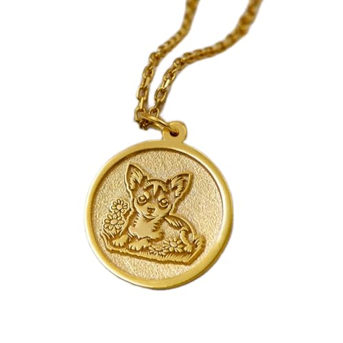 WORLD WIDE GEMS Luxuriöser Anhänger aus 925er-Sterlingsilber, 22 mm, ohne Kette, Chihuahua – Hundeliebhaber, Haustierschmuck, minimalistischer Charm, kostenlose Gravur, vergoldet, handgefertigt | WORLD WIDE GEMS Luxuriöser Anhänger aus 925er-Sterlingsilber, 22 mm, ohne Kette, Chihuahua – Hundeliebhaber, Haustierschmuck, minimalistischer Charm, kostenlose Gravur, vergoldet, handgefertigt | von WORLD WIDE GEMS