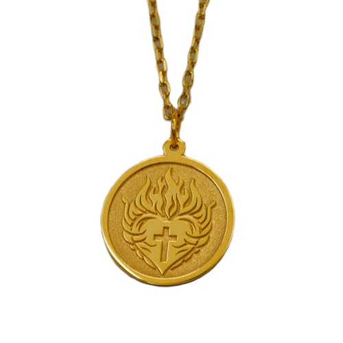 WORLD WIDE GEMS Luxuriöser Anhänger aus 925er-Sterlingsilber, 22 mm, ohne Kette, Heiliges Herz, handgefertigt, religiös für Frauen, katholischer Schmuck, graviert, Glaubensymbol-Charm, vergoldet | WORLD WIDE GEMS Luxuriöser Anhänger aus 925er-Sterlingsilber, 22 mm, ohne Kette, Heiliges Herz, handgefertigt, religiös für Frauen, katholischer Schmuck, graviert, Glaubensymbol-Charm, vergoldet | von WORLD WIDE GEMS