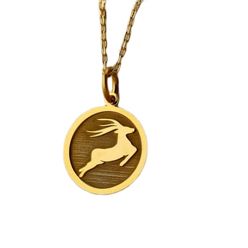 WORLD WIDE GEMS Luxuriöser Anhänger aus 925er Sterlingsilber, 24 mm, ohne Kette, Hirsch, zierlicher Liebesschmuck, Charm, Tier, Damen, vergoldet, handgefertigt, WW_OPC_01471 von WORLD WIDE GEMS