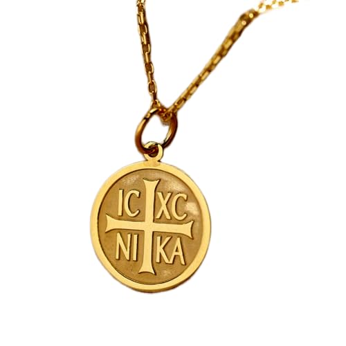 WORLD WIDE GEMS Luxuriöser Anhänger aus 925er Sterlingsilber, 24 mm, ohne Kette, Kreuz, christlicher, religiöser Charm, griechisch-orthodoxer Schmuck, Icxc Nika-Münze, Geburtstag, vergoldet | WW_OPC WORLD WIDE GEMS Luxuriöser Anhänger aus 925er Sterlingsilber, 24 mm, ohne Kette, Kreuz, christlicher, religiöser Charm, griechisch-orthodoxer Schmuck, Icxc Nika-Münze, Geburtstag, vergoldet | WW_OPC von WORLD WIDE GEMS