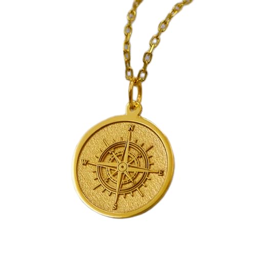 WORLD WIDE GEMS Luxus-Anhänger aus 925er-Sterlingsilber, 22 mm, ohne Kette, Kompass – Symbol für Richtung und Widerstandsfähigkeit, spirituelle Reise, kostenlose Gravur, vergoldeter, handgefertigter WORLD WIDE GEMS Luxus-Anhänger aus 925er-Sterlingsilber, 22 mm, ohne Kette, Kompass – Symbol für Richtung und Widerstandsfähigkeit, spirituelle Reise, kostenlose Gravur, vergoldeter, handgefertigter von WORLD WIDE GEMS