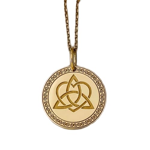 WORLD WIDE GEMS Luxus-Anhänger aus 925er Sterlingsilber, 24 mm, ohne Kette, Triquetra, Dreifaltigkeitsknoten, keltischer Charm, Wicca-Schmuck, irisches Symbol, vergoldet, handgefertigt, WW_OPC_02040 von WORLD WIDE GEMS