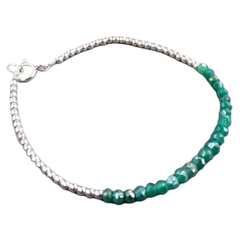 WORLD WIDE GEMS Mystic Green Onyx 3-3,5 mm Rondelle Form facettierte Perlen 17,8 cm versilberter Verschluss Armband für Männer Frauen Unisex Gliederkette Stapelarmband WWG_CH_05119 WORLD WIDE GEMS Mystic Green Onyx 3-3,5 mm Rondelle Form facettierte Perlen 17,8 cm versilberter Verschluss Armband für Männer Frauen Unisex Gliederkette Stapelarmband WWG_CH_05119 von WORLD WIDE GEMS