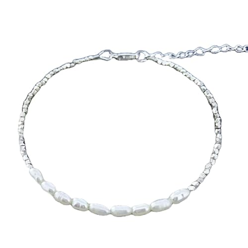 WORLD WIDE GEMS Süßwasserperle 4 x 3 mm ovale Form glatt geschnittene Perlen 17,8 cm verstellbar versilberter Verschluss Armband für Männer Frauen Unisex Gliederkette Stapelarmband WWG_CH_02942 WORLD WIDE GEMS Süßwasserperle 4 x 3 mm ovale Form glatt geschnittene Perlen 17,8 cm verstellbar versilberter Verschluss Armband für Männer Frauen Unisex Gliederkette Stapelarmband WWG_CH_02942 von WORLD WIDE GEMS