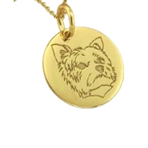 WW_OPC_01734 Luxus-Anhänger aus 925er-Sterlingsilber, 22 mm, ohne Kette, Gedenkstätte, deutscher Yorkshire Terrier, Hund, zierlicher Welpe, vergoldet, handgefertigter Schmuck WW_OPC_01734 Luxus-Anhänger aus 925er-Sterlingsilber, 22 mm, ohne Kette, Gedenkstätte, deutscher Yorkshire Terrier, Hund, zierlicher Welpe, vergoldet, handgefertigter Schmuck von WORLD WIDE GEMS