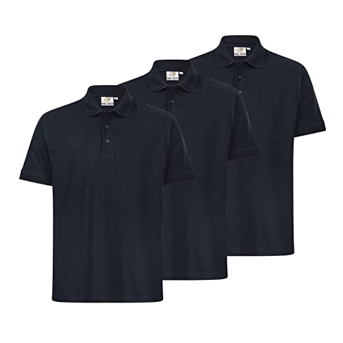 WORXWEAR 3er Set Herren Poloshirt Workwear Basic im Vorteilspack Berufskleidung der Marke, Größe:XL, Farbe:Dunkelblau von WORXWEAR