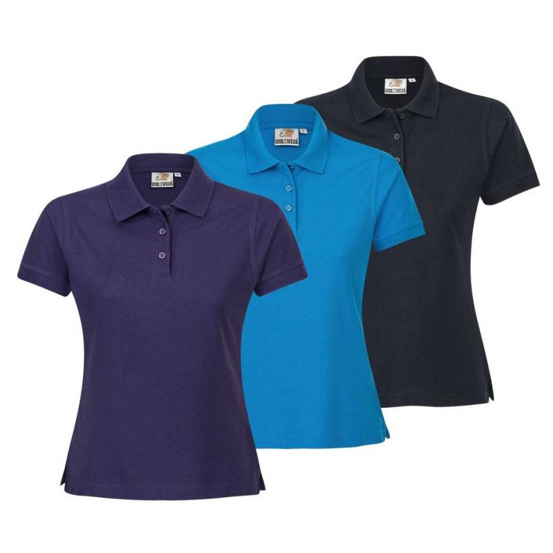 WORXWEAR Poloshirt Damen (Spar-Set) strapazierfähiges Poloshirt mit Einlaufwert < 5% von WORXWEAR