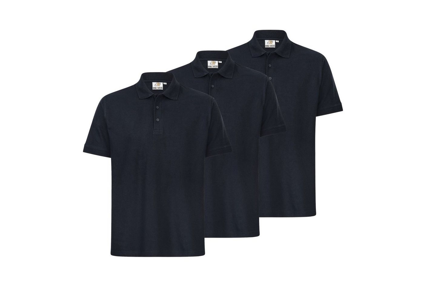 WORXWEAR Poloshirt Herren (Spar-Set, 3er-Pack) strapazierfähiges Poloshirt mit Einlaufwert < 5% von WORXWEAR