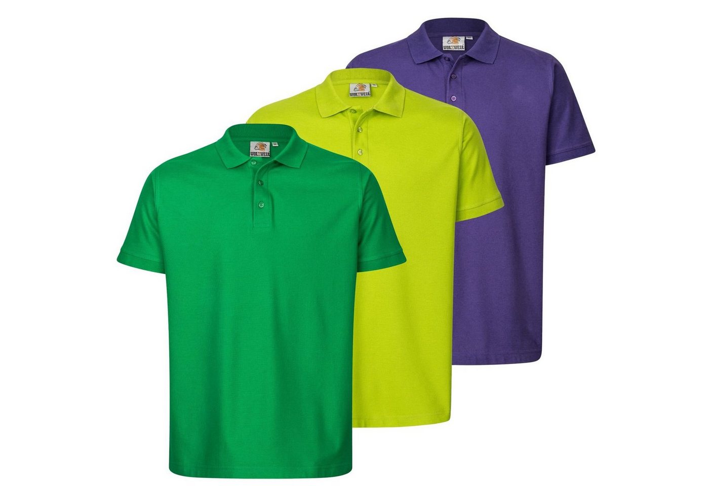 WORXWEAR Poloshirt Herren (Spar-Set, 3er-Pack) strapazierfähiges Poloshirt mit Einlaufwert < 5% von WORXWEAR