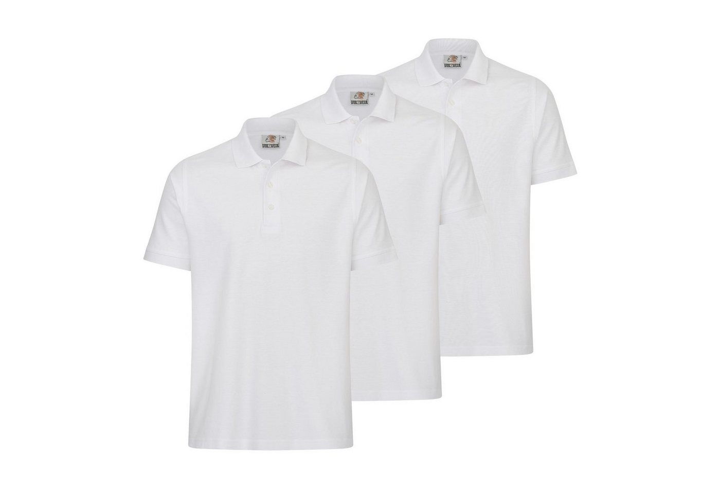 WORXWEAR Poloshirt Herren (Spar-Set, 3er-Pack) strapazierfähiges Poloshirt mit Einlaufwert < 5% von WORXWEAR